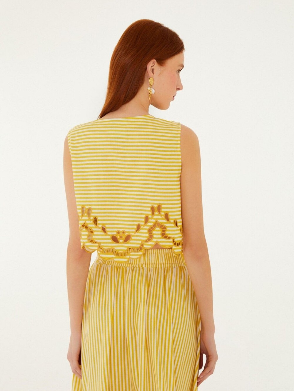 NWT Farm Rio Yellow Stripes Top - Picture 3 of 5